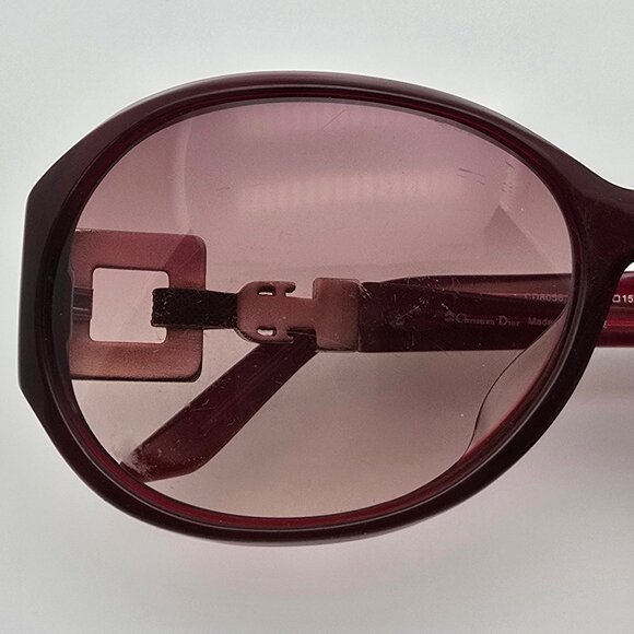 Christian Dior CD8056 C.03 Burgundy Rhinestone Frame Brown Lens Sunglasses Italy - Picture 15 of 15